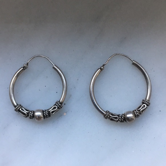 Jewelry - Silver plated hoop earrings